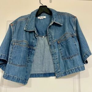 Re/Done Oversized Crop Shirt